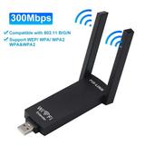 Yirtree 300Mbps Dual Antennas Wireless WiFi Router USB Repeater Signal Extender Booster