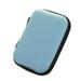 yubnlvae home textile storage earphone hard mini box leather bag pouch storage earphone zipper housekeeping & organizers blue