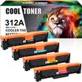 Cool Toner Compatible Toner Cartridge Replacement for HP 312A CF380A CF381A CF382A CF383A Used for HP Color LaserJet Pro MFP M476nw M476dn M476dw Printer Ink Black Cyan Magenta Yellow 4-Pack