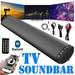 PVUEL Bluetooth 5.0 Wireless Soundbar TV PC Speaker Subwoofer Home Stereo Sound Barï¼ŒBlack