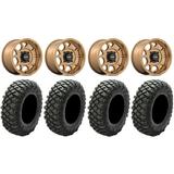 KMC Toro S 15 Wheels Bronze 33 Crawler XR Tires Kawasaki Teryx Mule