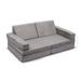 Tolead 6pcs Modular Imaginative Furniture Play Set Couch Sectional Sofa Gray