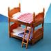 Cheers.US Simulation Lovely Mini Bedroom Double Bed Double Bed Mini Food Play Family Furniture for Decoration Childrens Toys