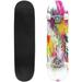 Background rainbow colored palms trees Vector Outdoor Skateboard 31 x8 Pro Complete Skate Board Cruiser 8 Layers Double Kick Concave Deck Maple Longboards for Youths Sports