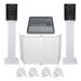 DJ Package with (2) JBL JRX212 2000w 12 Speakers+Powered Mixer+Totem Stands+Facade