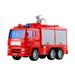 QISIWOLE Big Fire Truck Toy with Lights Sounds Sirens 360 Rotating Folding Ladder Powerful Friction Wheels Large Red Play Firetruck Engine for Kids Toddlers Boys & Girls Ages 3-8