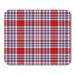 KDAGR Patchwork Tartan Plaid Pattern Checkered in Moderate Blue Light White and Bright Red Picnic Mousepad Mouse Pad Mouse Mat 9x10 inch