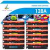 True Image 12-Pack Compatible Toner Cartridge for HP 128A CE320A Work with HP LaserJet Pro CP1525NW CP1525N CM1415FN CM1415FNW MFP Printer (3*Black 3*Cyan 3*Magenta 3*Yellow)
