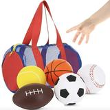 Toddler Sports Balls - Set of 5 Foam Balls + Bag - Perfect for Small Hands - Baby Soccer Ball Baby Sports Balls - Ball Toys for Toddlers 1-3