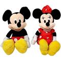 Disney Mickey Mouse & Minnie Mouse 10 Plush Bean Doll Set of 2 ( RED )