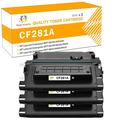 Toner H-Party Compatible Toner Cartridge for HP 81A CF281A CF281X 81X Enterprise MFP M604DN M605N M605DN M605 M604 M604N M605X M630 M606 M630h M630dn M630z (Black 3 Pack)