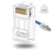 Cat6 RJ45 Connector Pass Through 250 Pack Premium UTP Ethernet RJ45 Plug RJ45 Ends Golden for Solid