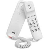 Tyler Landline Corded Phone Loud Ringer for Hearing Impaired Wall Mountable LED Home Phone White