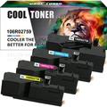 Cool Toner Compatible Toner Replacement for Xerox 106R02756 106R02757 106R02758 106R02759 WorkCentre 6027 6025 Phaser 6022 6020 Printer Ink Black Cyan Magenta Yellow 4-Pack