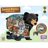 MasterPieces 100 Piece Shaped Jigsaw Puzzle - Forest Friends - 14 x19
