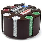 Brybelly Holdings CSSP-200C-R 11.5 Gram Suited Poker Chip Set in Wooden Carousel Case
