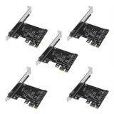 5X PCIe PCI Express to SATA3.0 2-Port SATA III 6G Expansion Controller Card Adapter