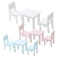 Dream Lifestyle Kids Table Chair Set Mini Furniture Model Decoration Gift for 1/12 Dollhouse