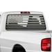 American USA US Flag Rear Window Vinyl Decal Back Window Sticker Compatible with most Pickup Trucks SUV Sedan Jeep Rear Graphic Car Decal (65 x 22 Silver Gray (Metallic))