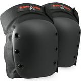 Triple Eight Street Knee Pads for Skateboarding and Roller Derby with Adjustable Straps (1 Pair) Black X-Small