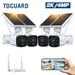 TOGUARD SC08 2K/4MP Solar Wireless Security Camera System Outdoor Battery WiFi Bullet Surveillance Camera Wireless Connector