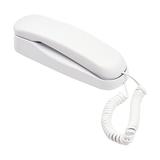 Carevas Mini Desktop Corded Landline Phone Fixed Telephone Wall Mountable Supports Mute/ Pause/Redial Functions for Home Hotel Office White-A