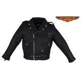 Dealer Leather Teens Leather Motorcycle Jacket - 5XL