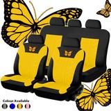 4PCS/9PCS Universal Car Seat Covers Full Car Seat Cover Car Cushion Case Cover Front Car Seat Cover Car Accessories Fantastic Butterfly Car seat cover