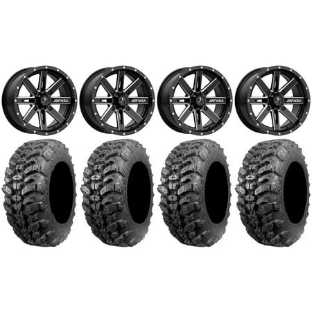 MSA Boxer 14 Wheels Milled 32 Sniper 920 Tires Can-Am Commander Maverick Renegade Outlander Defender