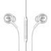 Premium White Wired Earbud Stereo In-Ear Headphones with in-line Remote & Microphone Compatible with Pantech Perception