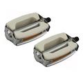 krate Pedals 1/2 White/Chrome. Bike pedals bicycle pedal for lowrider beach cruiser chopper limo stretch bike