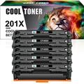Cool Toner Compatible Toner Replacement for CF400X for Use with Color LaserJet Pro M252dw M252n Color LaserJet Pro MFP M277dw M277n M277c6 M274n Printer Ink (Black 5-Pack)