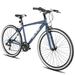 Hiland Hybrid Bike Shimano Drivetrain 7 Speeds 700C Wheels for Men Women Ladies Commuter Bike City Bike