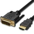 HDMI to DVI Cable (6 FT) Fosmon DVI-D to HDMI Cord Bi-Directional Gold Plated High Speed HDMI (Type A) to DVI for HDTV Apple TV Smart TV PS3/PS4 Xbox One X/One S/360 Wii U
