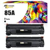 CE285A 85A Toner Cartridge Black Compatible for HP 85A CE285A for HP LaserJet Pro P1102w P1006 P1102 1102W P1102whp M1217nfw M1212nf M1132 M1210 MFP M1217 P1005 Series Printer Ink (2-Pack | CE285D)