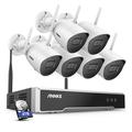 ANNKE 5MP Super HD 8CH Wireless NVR IP Video Surveillance Kit with 100 ft Night Vision Audio Record Indoor & Outdoor WiFi Surveillance 4TB Hard Drive
