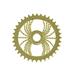 bike LOWRIDER SPIDER TWISTED STEEL CHAINRING 1/2 X 1/8 36T GOLD.bicycle CHAINRING