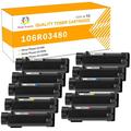 Toner H-Party 10-Pack Compatible Toner Cartridge for Xerox 106R03480 106R03477 106R03479 106R03478 Phaser 6510N WorkCentre 6515N Printer (4*Black 2*Cyan 2*Magenta 2*Yellow)