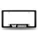 Rico Industries Washington Football Carbon Fiber Design 12 x 6 Chrome All Over Automotive License Plate Frame For Car/Truck/SUV