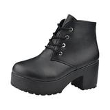 Tarmeek Boots for Women Womens Combat Boots Vintage Round Toe Lace Up Platform Boots Chunky Heeled Shoes Boots Plus Size Winter Western Boots Motorcycle Boots Ankle Boots Booties for Women