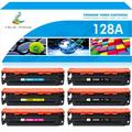 True Image 6-Pack Compatible Toner Cartridge for HP 128A CE320A Work with HP LaserJet Pro CP1525NW CP1525N CM1415FN CM1415FNW MFP Printer (3*Black Cyan Magenta Yellow)