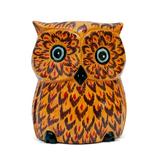 Unique Handmade Wooden Owl Cute Piggy Bank Hoot Coin Bank Statue Figurine Hand Carved Money Box Savings Wood Keepsake Adorable Kids Room Decor Gift