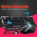 Keyboard Mouse Combos Waterproof Multimedia 2.4GHz Wireless Gaming Keyboard USB Cordless Mous