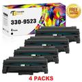 Toner Bank Compatible for Dell 1130 Toner Cartridge Black Replacement for Dell 330-9523 1130 1130N 1133 1135N Printer Toner Ink Office Supplies Household Black 4-Pack