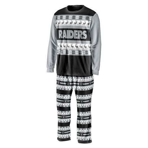 Las Vegas Raiders Forever Collectibles 2022 kitschiger Pyjama mit Rundhalsausschnitt – Herren