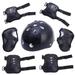 Skateboard Protective Gear 1 Set Riding Helmet Outdoor Protector Cycling Skateboard Protective Gear Knee Pad Elbow Pads Sports Protective Pads (Black 1pc Helmet 7pcs Protective Gears)