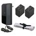 Sony FDR-AX53 High Capacity Intelligent Batteries (2 Units) + AC/DC Travel Charger + Microfiber Cleaning Cloth.