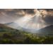 Mountains and Valley at Sunset after Rain Storm in Early Autumn Derwent Fells Lake District Cumbria England Poster Print by Jeremy Walker (20 x 13)