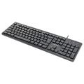 Manhattan Wired Keyboard Enhanced II - 104 Keys Built-in 4.5 ft. USB-A Cable Spill-Resistant Black