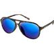 Bobster Maverick Sunglasses Matte Brown Tortoisew/Blue Lens